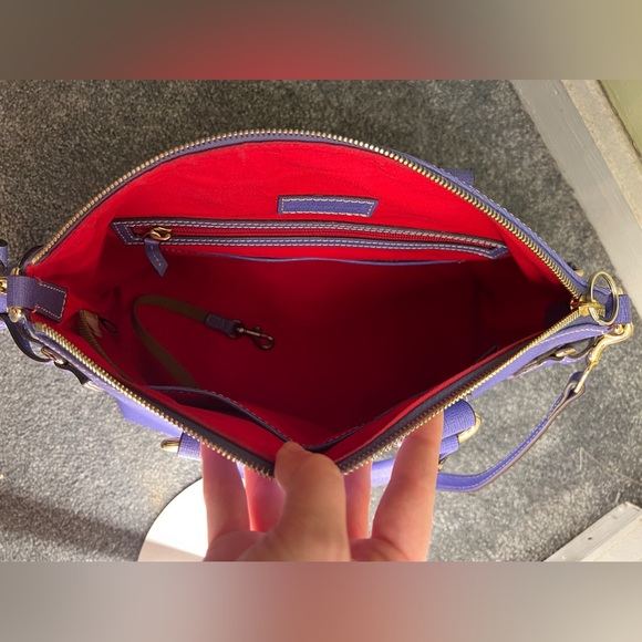 Dooney & Bourke Bags Dooney And Bourke Saffiano Leather Domed Satchel In Lavender Poshmark